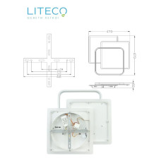 LITECO Люстра потолочная, LED, 80 Вт